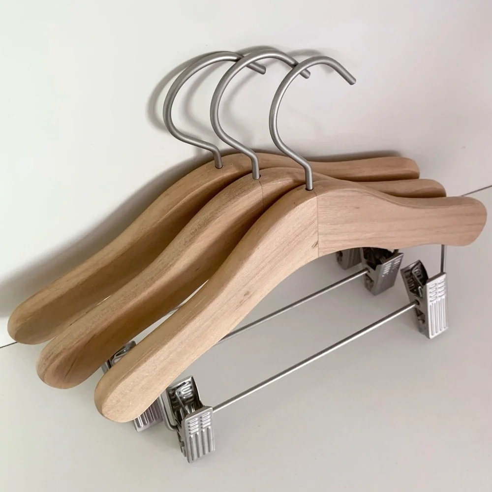 Vintage Oshkosh b gosh wood and matte Steele hangers